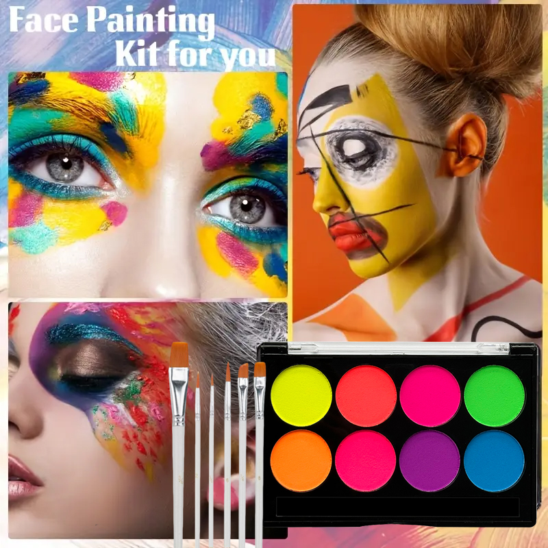 8 Color Water Face Paint Kit F - đánh giá và giá Cosplay Prop Paint
