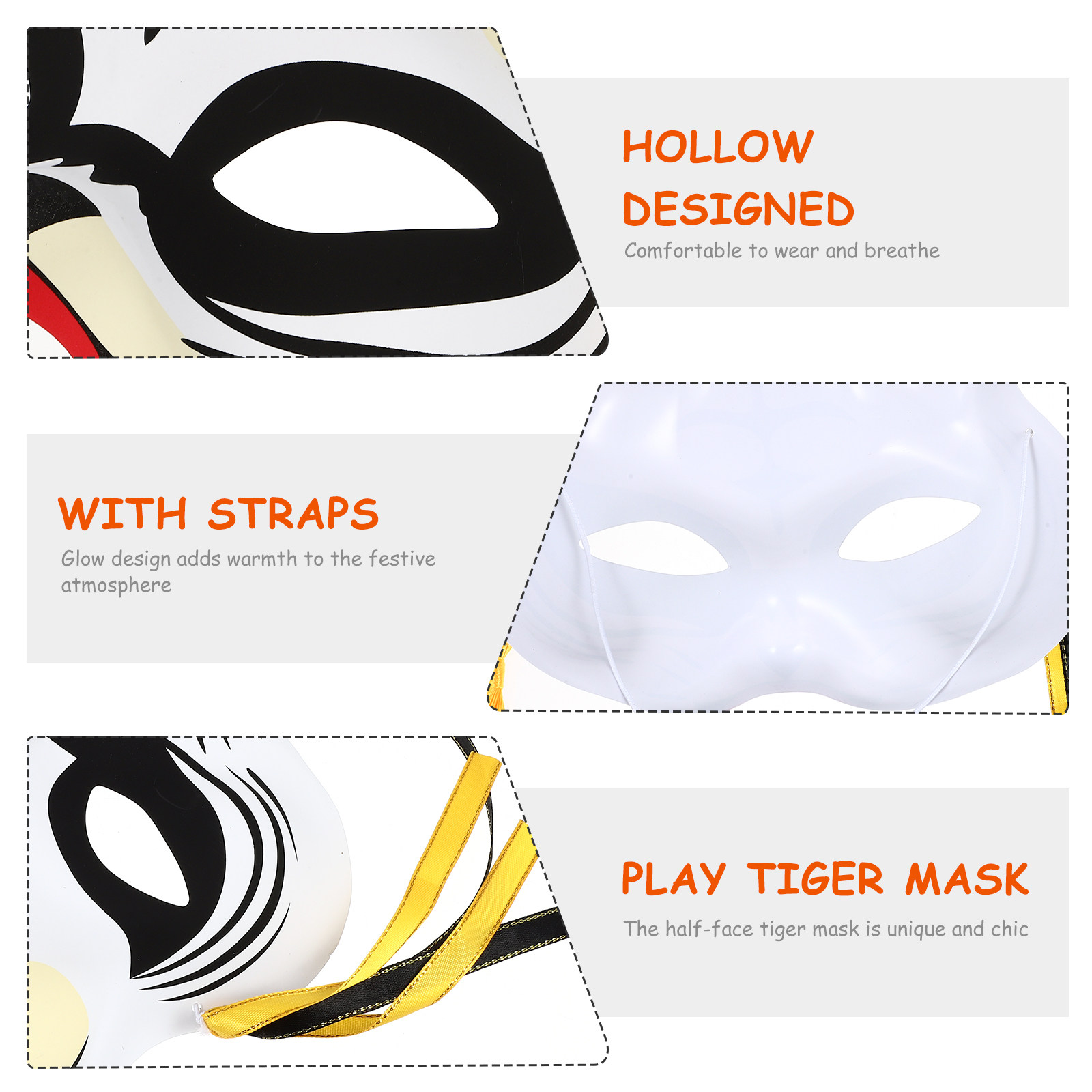 Half Face Tiger Mask Unisex Lu - đánh giá và giá Easy Cosplay Prop