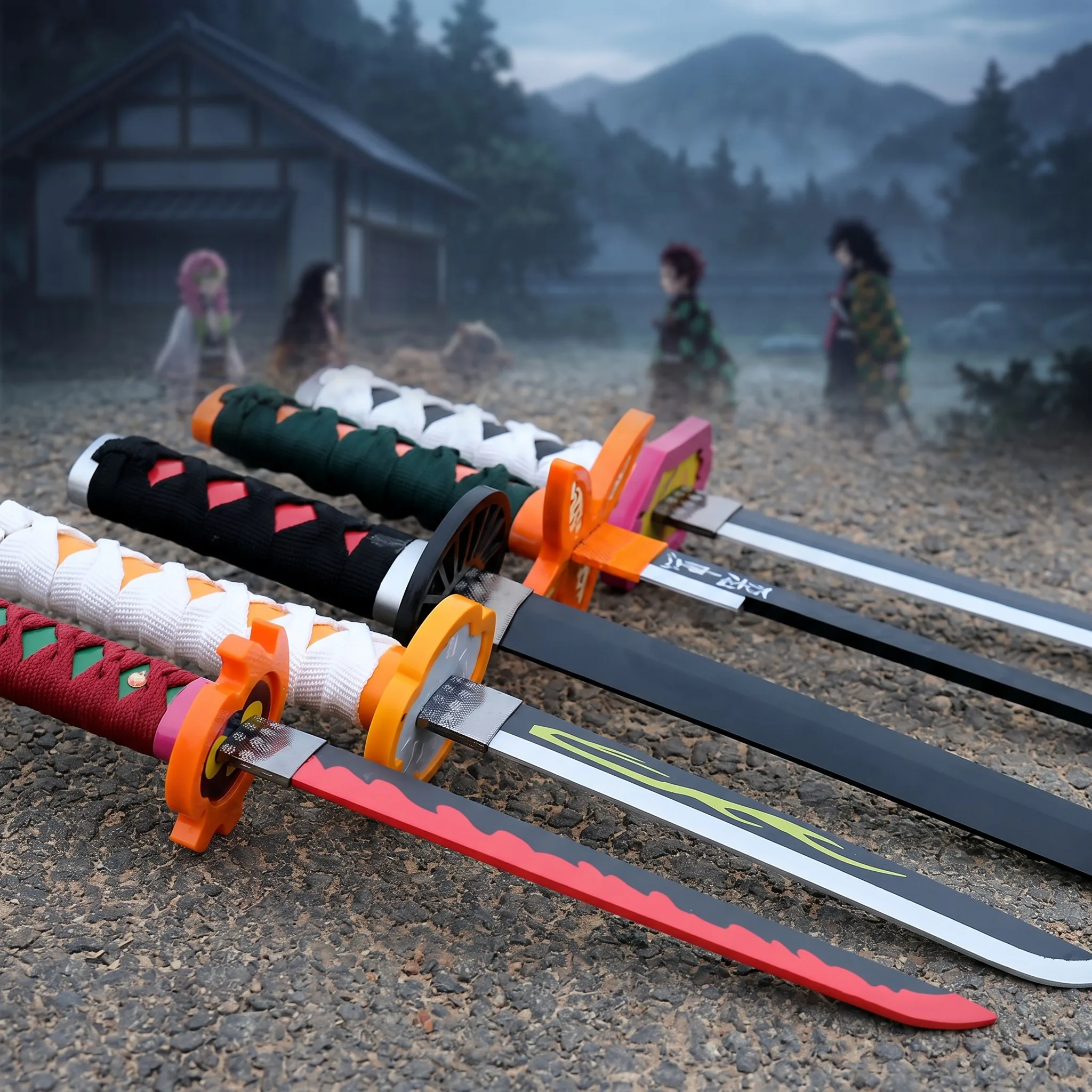 72 104cm Demon Slayer Katana T - đánh giá và giá Cosplay Prop Dagger