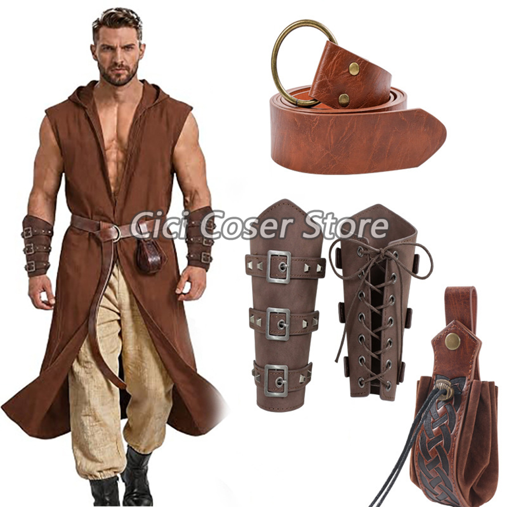 Medieval PU Leather Belt Brace - đánh giá và giá Cosplay Prop
